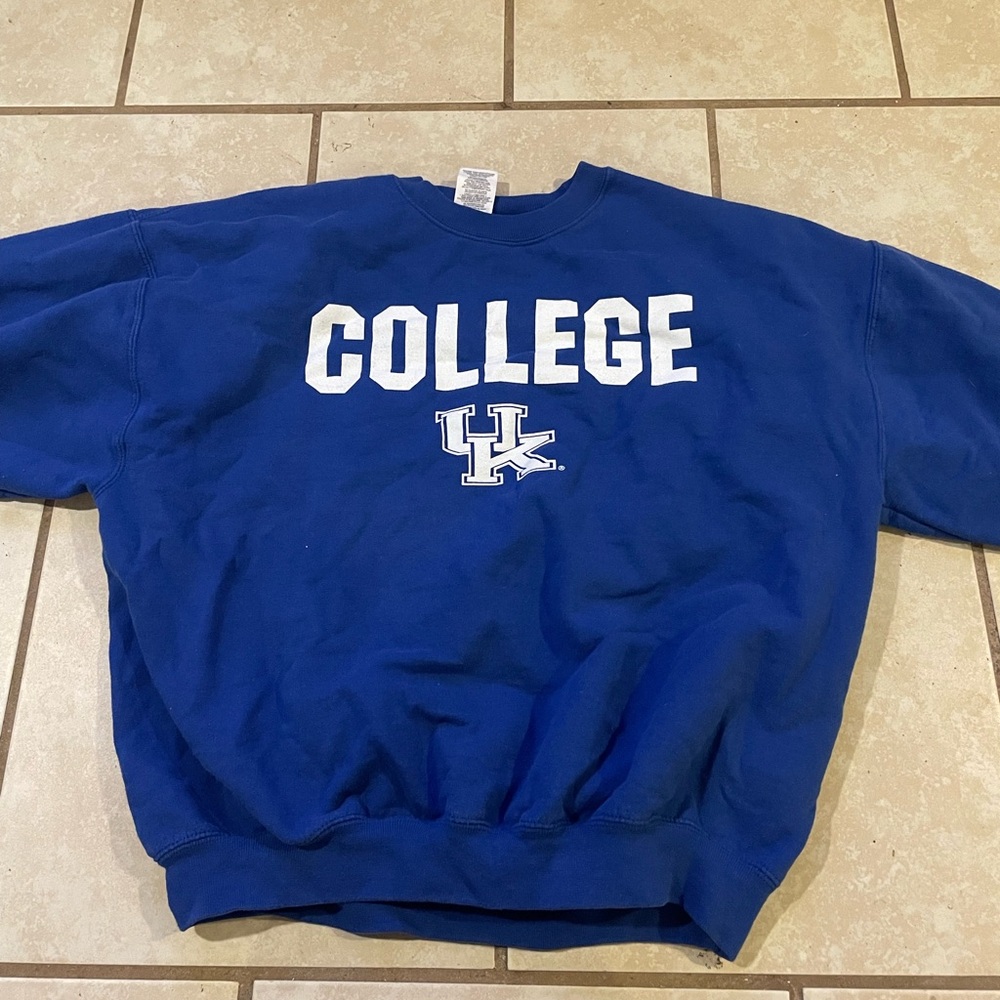 Blue College Sweater